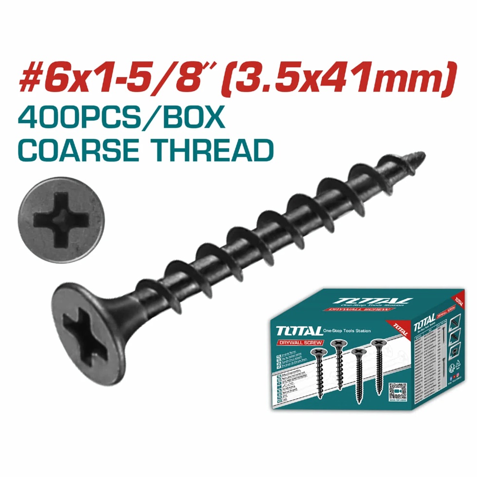 Tornillo Total St3.5x41mm Rosca Gruesa X 400 Pcs