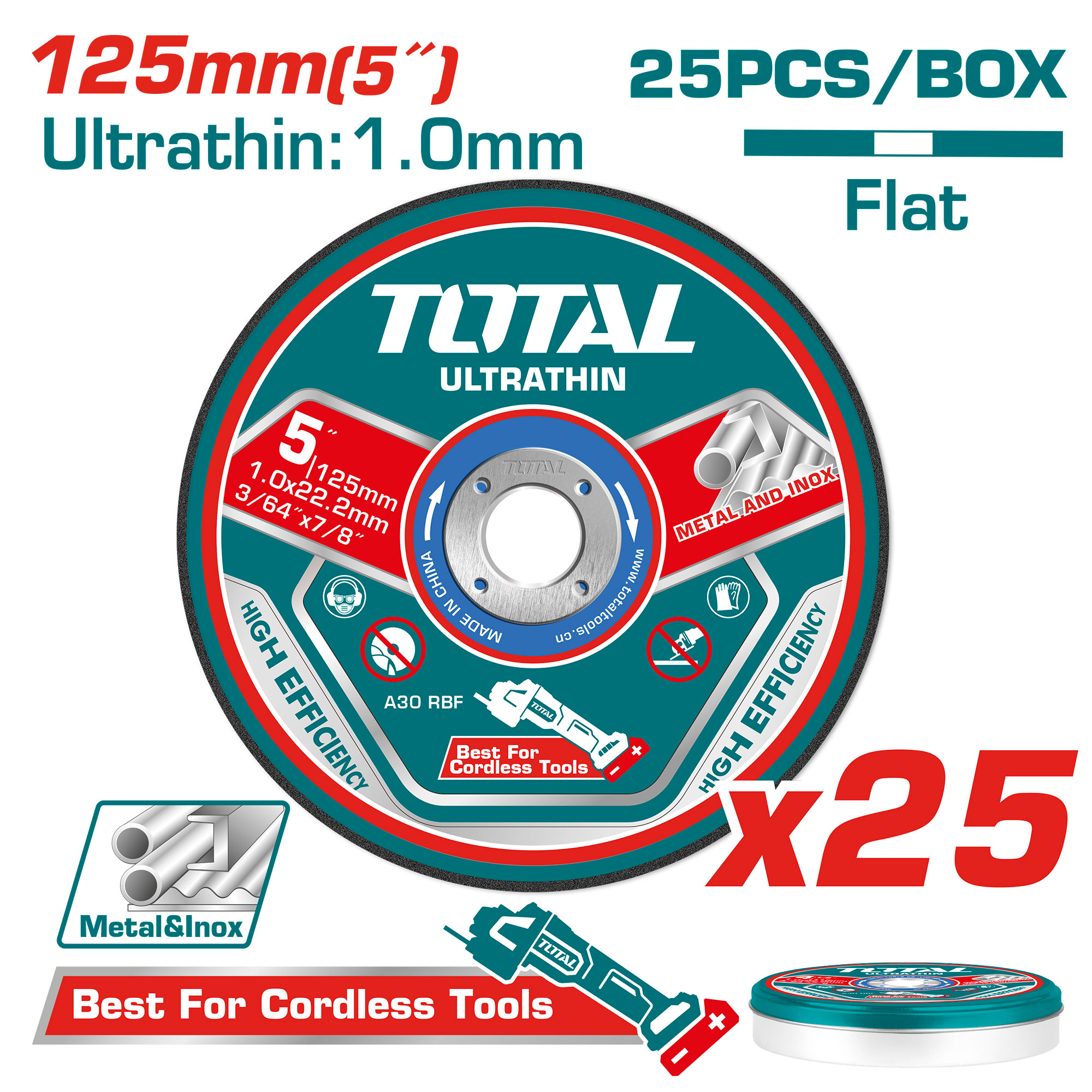 Set De Discos De Corte Total - Ultrafino 125mm