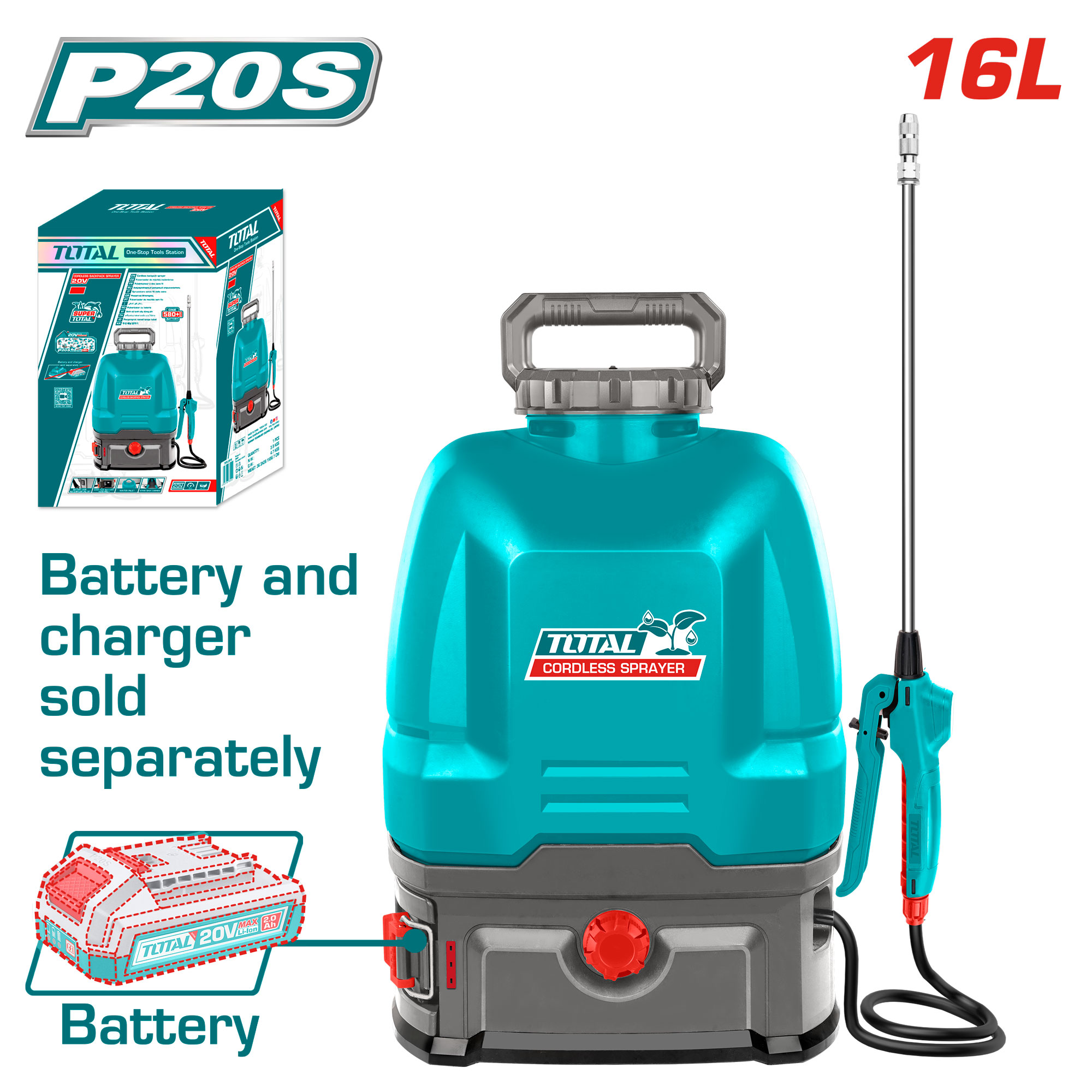 Pulverizador Total 20v 16 Litros