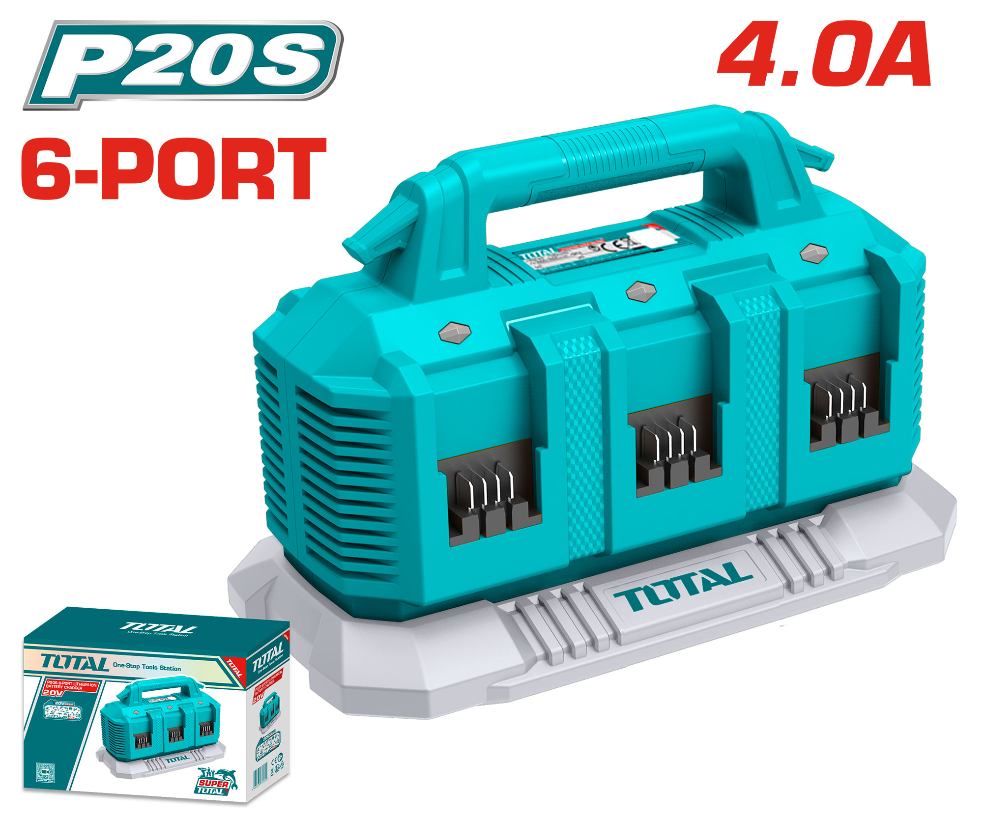 Cargador Total 6 Puertos 20v 4a