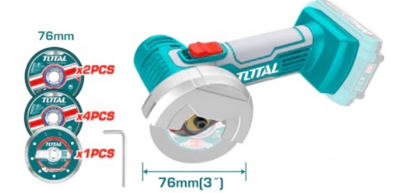 Amoladora Total C/Accesorios Sin Bateria Sin Carg.