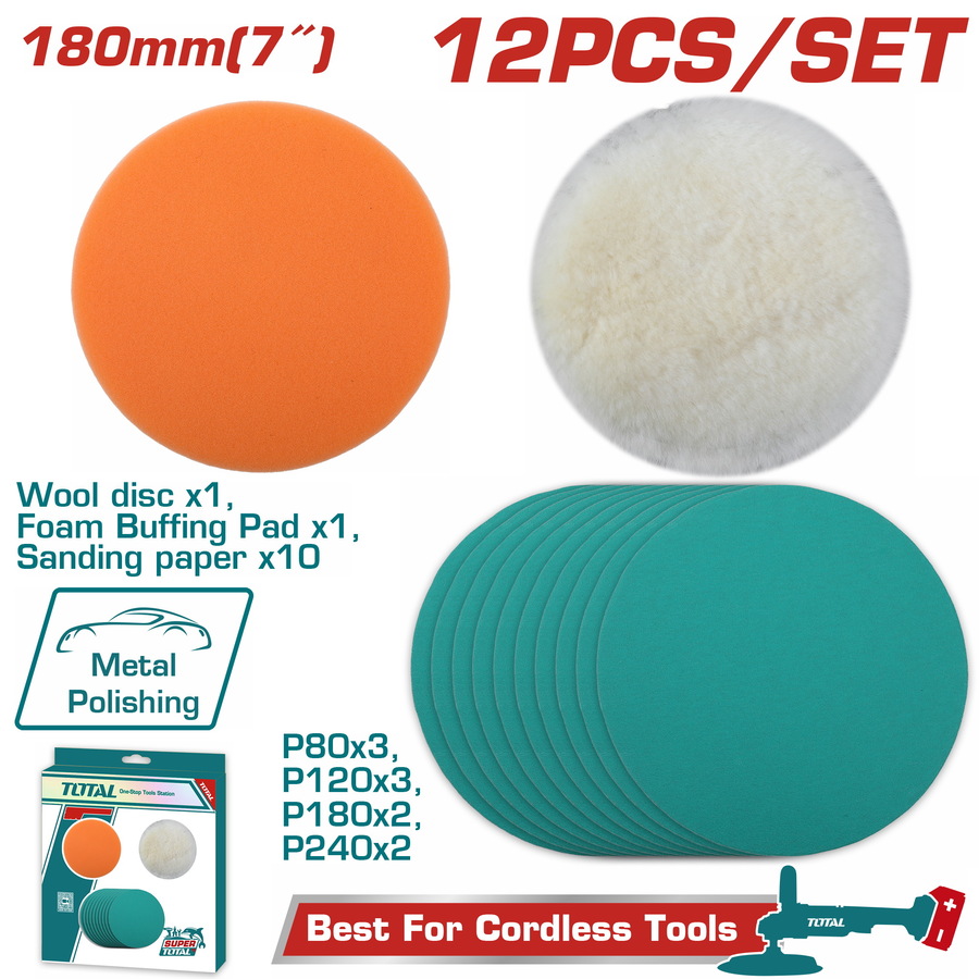 Imagen miniatura de Set De Accesorios Total Para Pulidora 12 Pcs