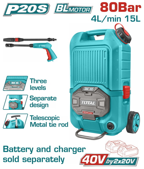 Hidrolavadora Total 40v 80bar