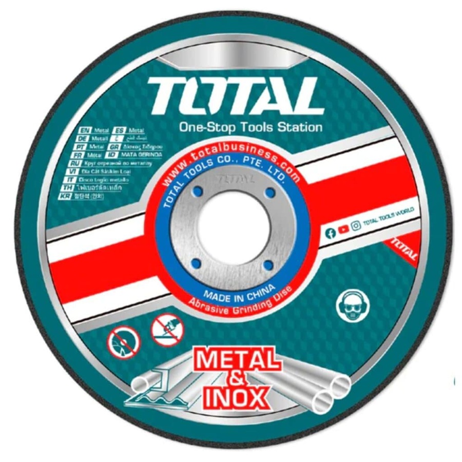 Disco Abrasivo Total 115*1.0*22*2 Mm Metal E Inox