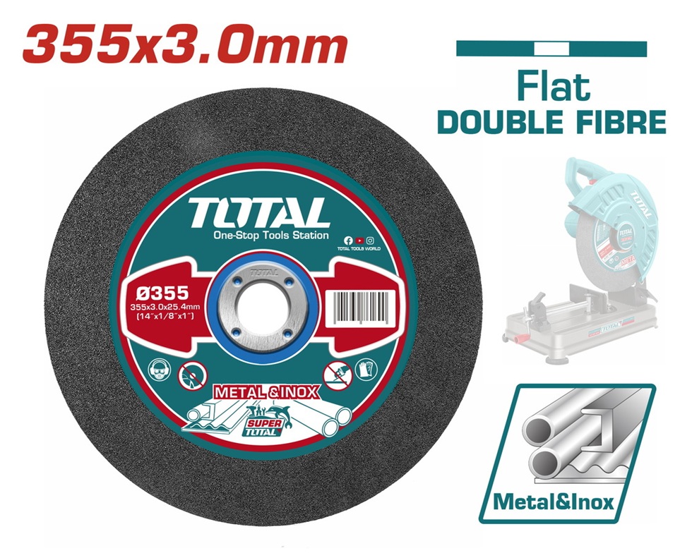 Disco Abrasivo Total 355x3.0x25.4mm Metal E Inox