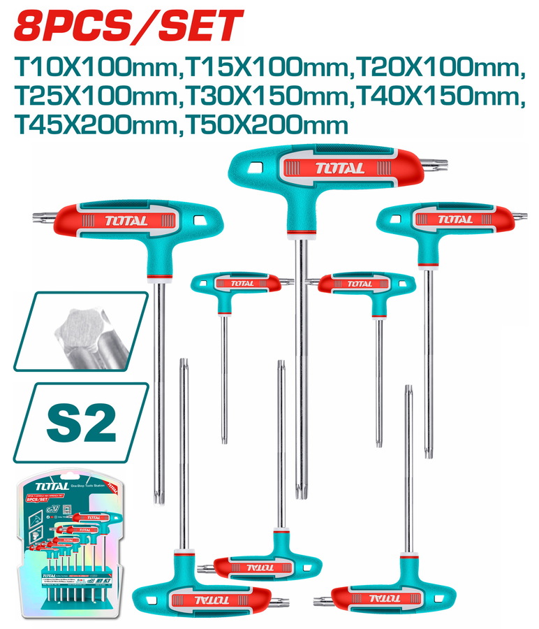 Set Llaves Total Torx Con Mango En T