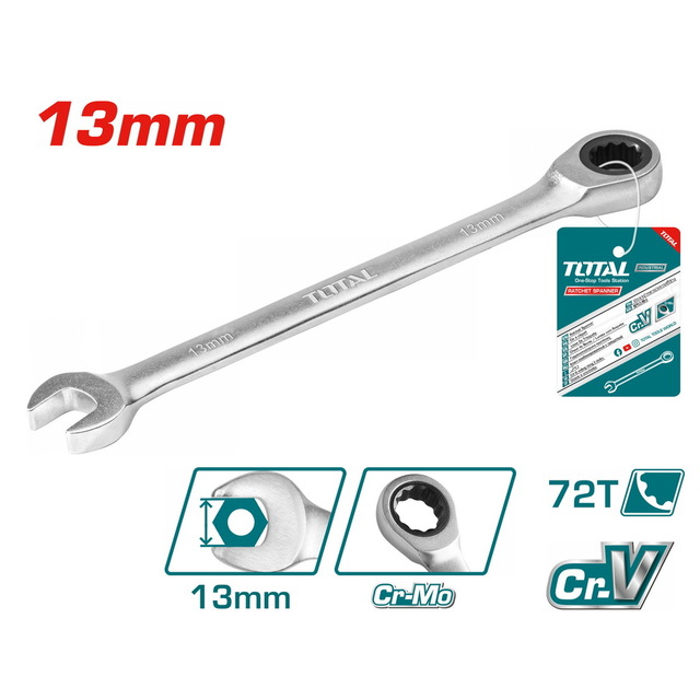 Llave Combinada Con Cricket Total 13 Mm