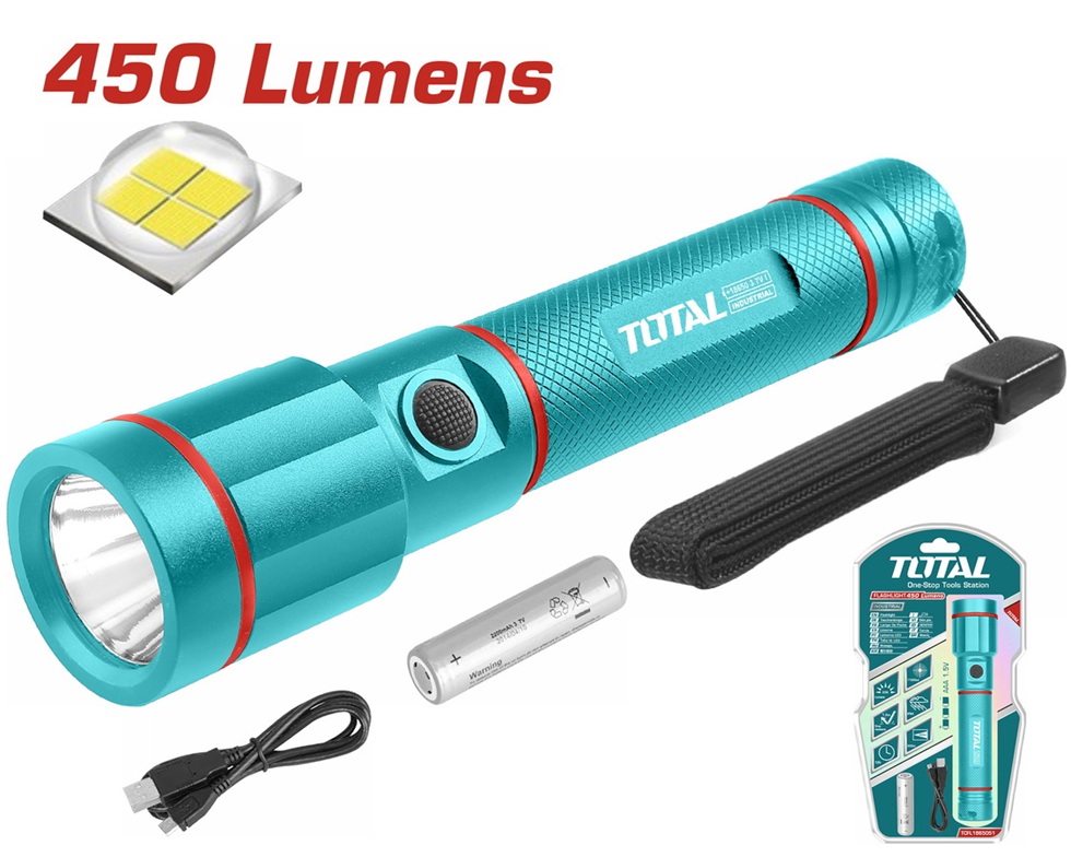 Linterna Total A Pila 450/150/50 Lumenesm
