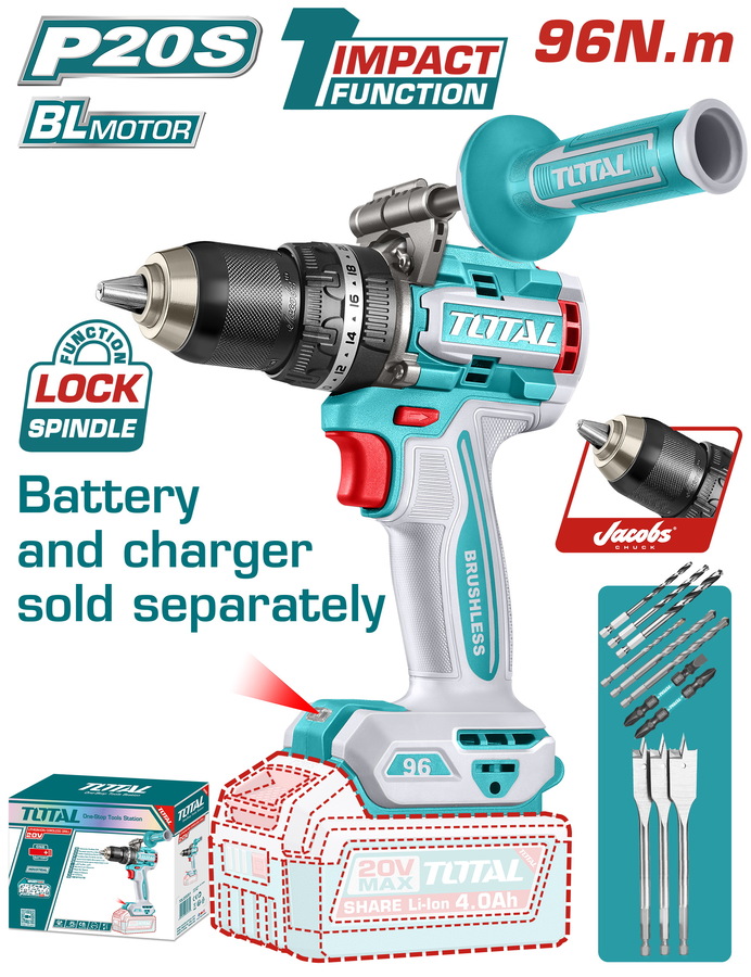Imagen miniatura de Taladro De Impacto Total 96n.M