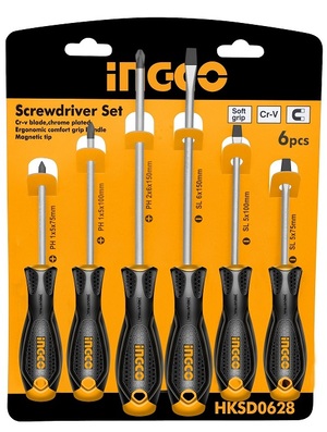 Kit Ingco Destornilladores 6 Pcs