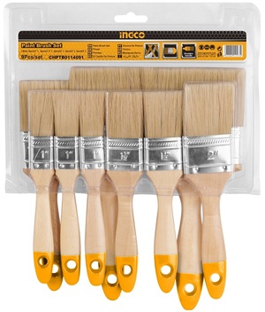 Kit Ingco Pinceles De 9 Pcs Madera