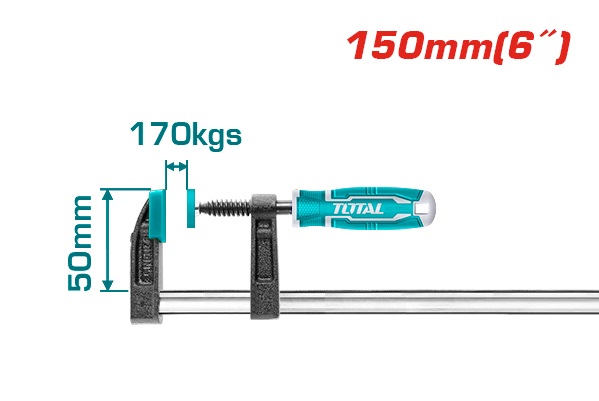 Abrazadera F Total 170kg 50x150mm