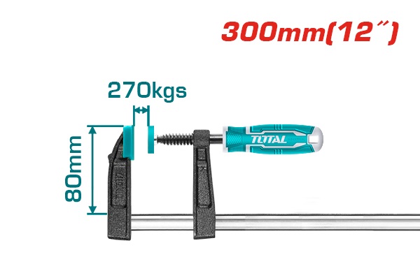 Abrazadera F Total 270kg 80x300mm