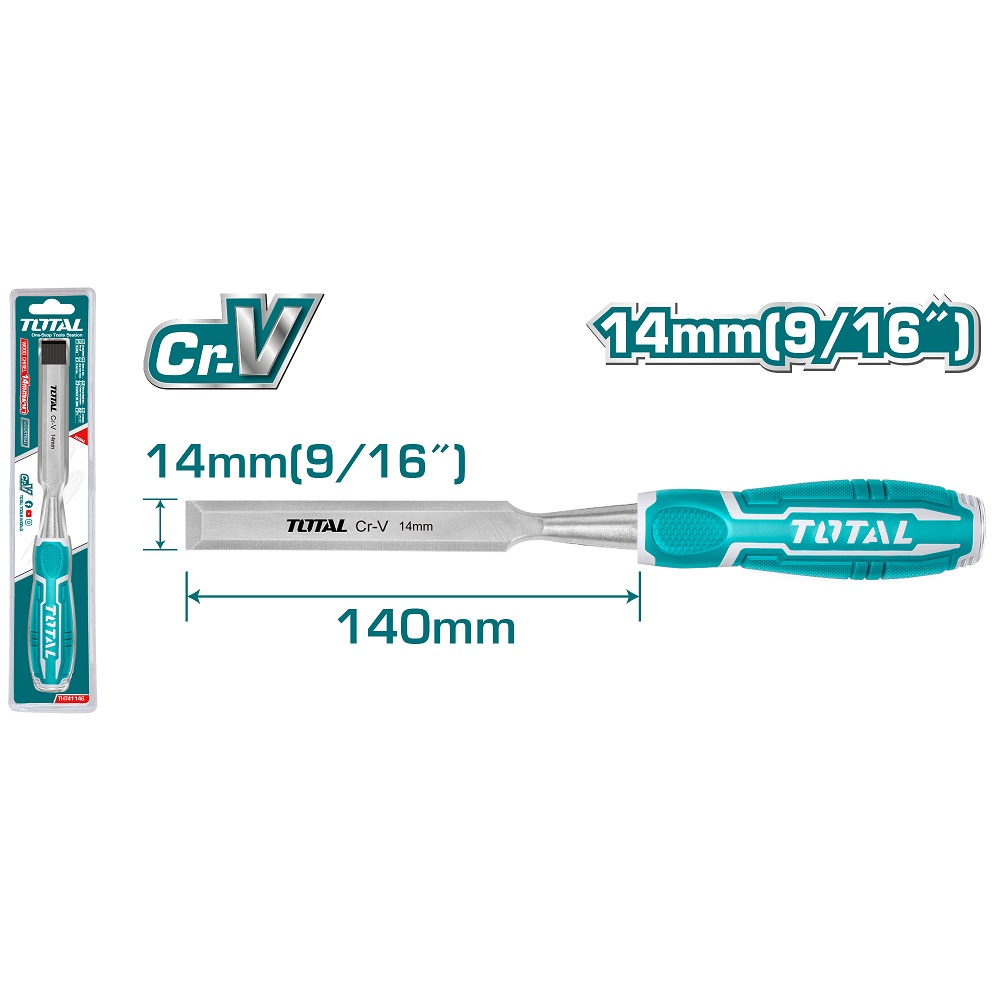 Cincel Total Cr-V P/ Madera 14mm X 140mm