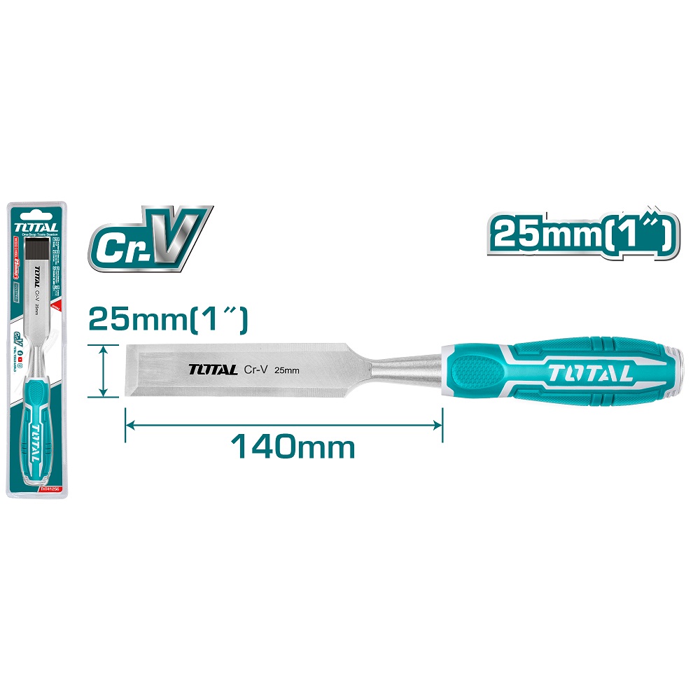 Cincel Total Cr-V P/ Madera 25mm X 140mm