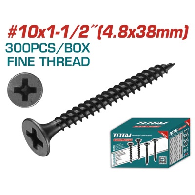 Tornillo Total St4.8x38 Rosca Fina X300pcs