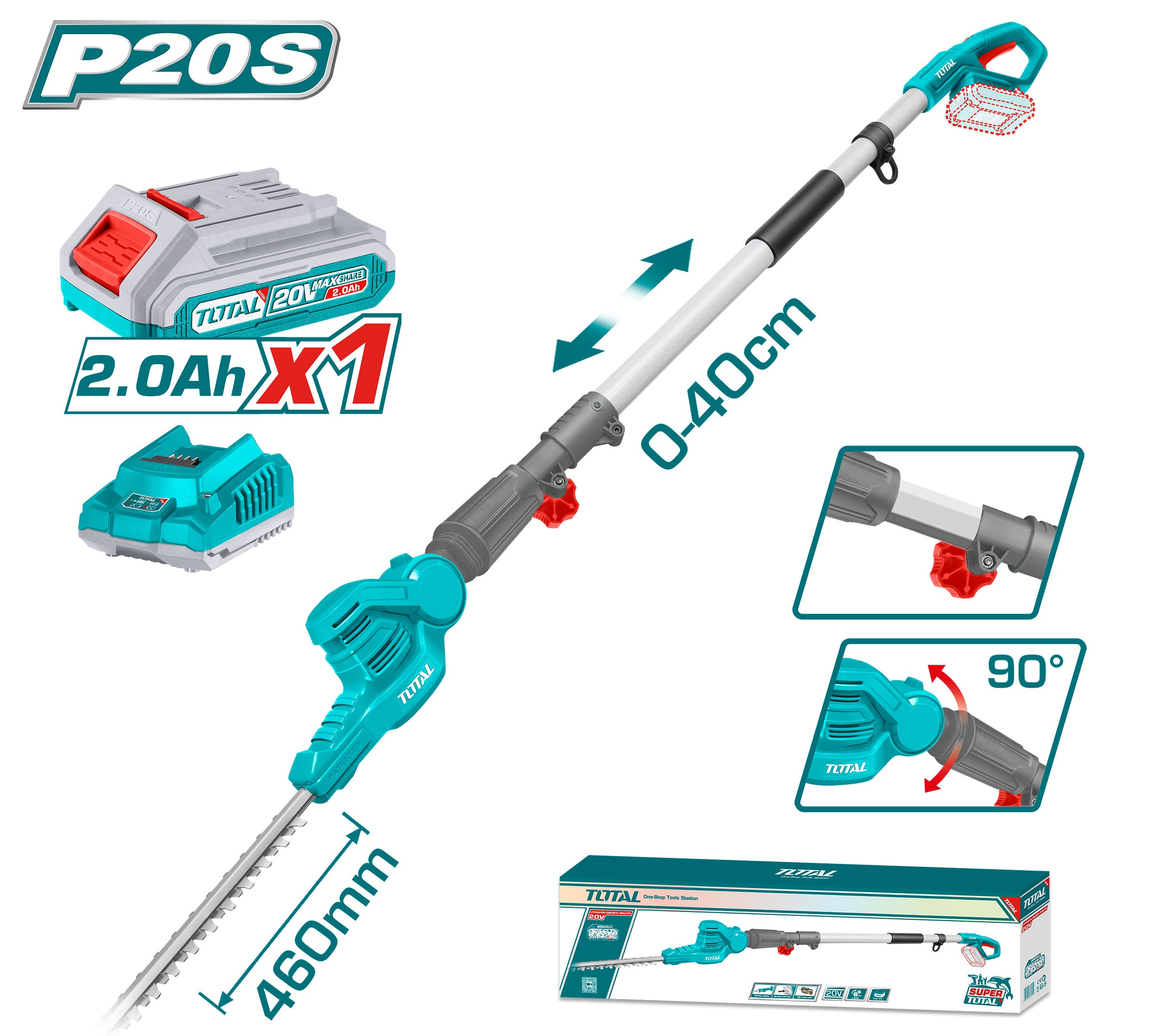 Corta Ligustros De Pértigos Total 20v