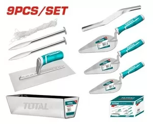 Kit De Herraminetas Total P/Albañileria 9pcs