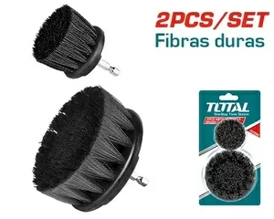 Cepillo Total P/ Taladro Cerdas Duras 2pcs 2"+3.5"